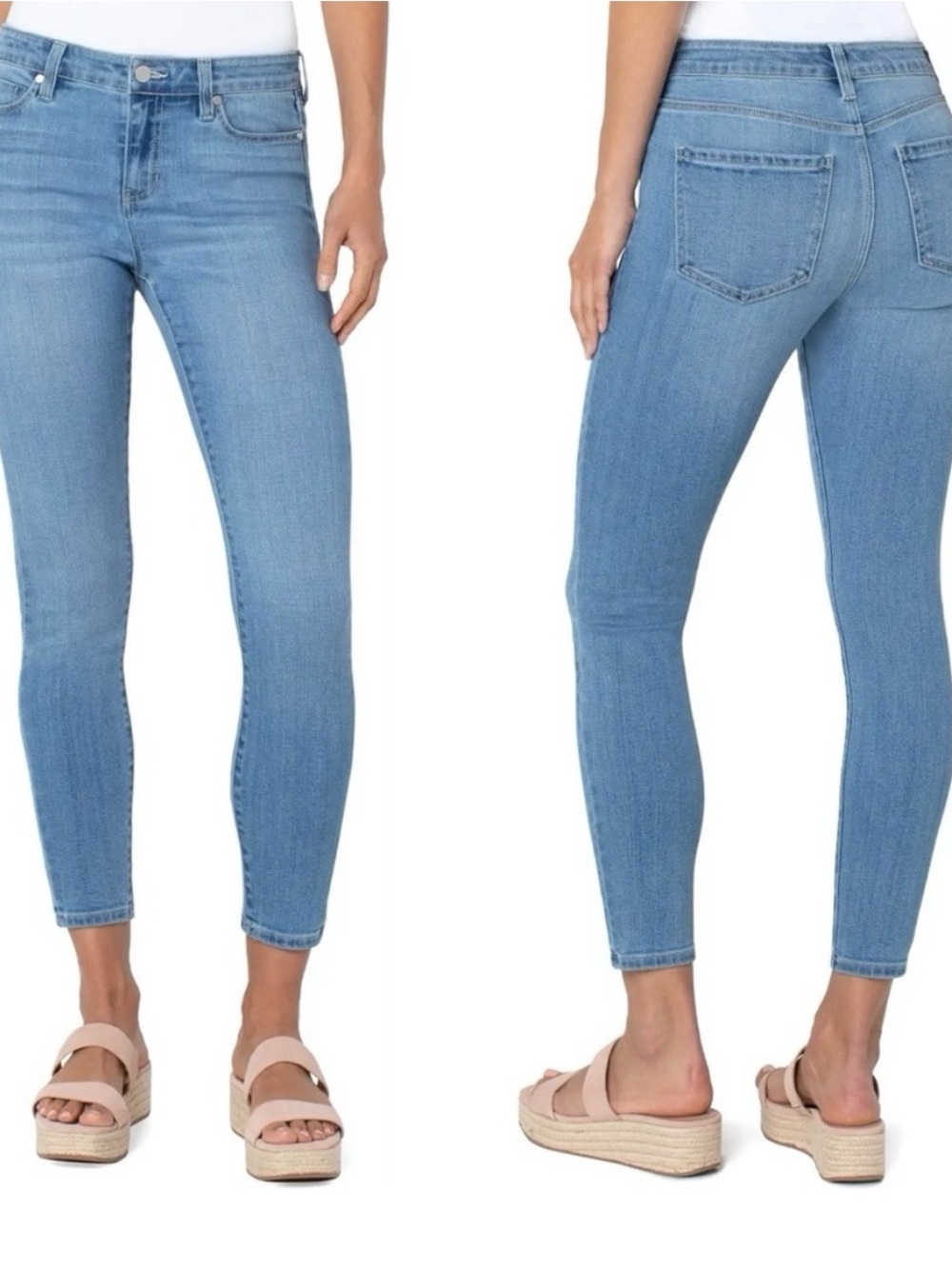 Liverpool Hugger Ankle Jeans Light Blue High-Rise Skinny Jeans